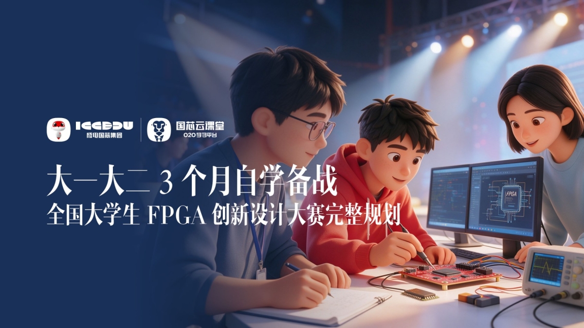 大一大二3个月自学备战全国大学生FPGA创新设计大赛完整规划