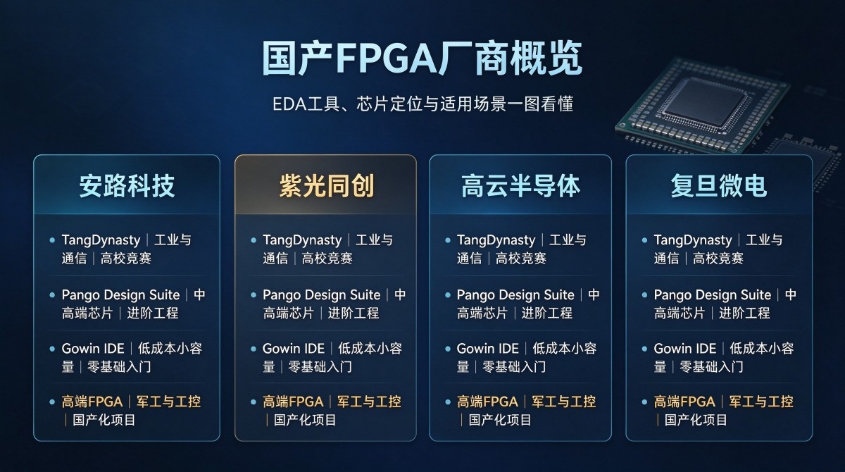 掌握安路 / 紫光同创 / 高云国产 FPGA 全流程开发